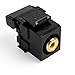 Leviton 40735-RYE QuickPort RCA 110-Type, Yellow Barrel, Black