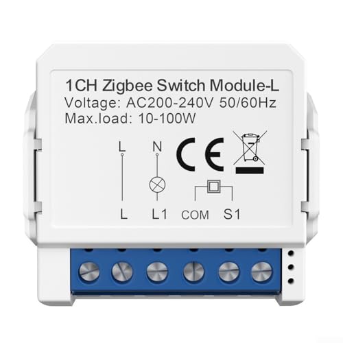 1/2/3 vie per TUYA Smart per ZIGBEE interruttore della luce No Neutro Mini Smart Circuit Breake (per ZIGBEE 1 Road)