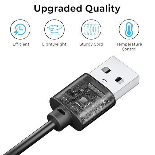 Image of Meliya 5V Cable for Philips One Blade Charger, Compatible with QP2724,P2824,QP2734,QP2834,MG5910,MG9520,S3145,S7885,S7887,S5884,X3053,X3001,X5004, OneBlade Charging Shaver Adapter Power Supply Cord