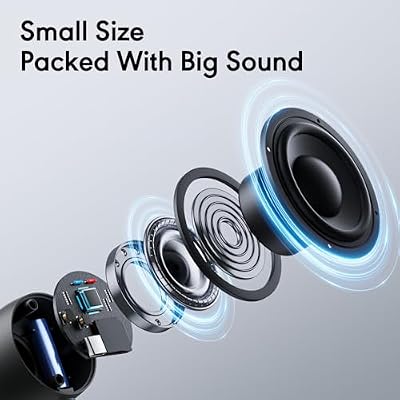 Portable Bluetooth Speaker, Ultra Compact with Bluetooth 5.4 & TF Card Slot | 10H Playtime, TWS Stereo, Hands-Free Calling, Perfect Wireless Mini Speaker for Travel, Outdoor, Gifts