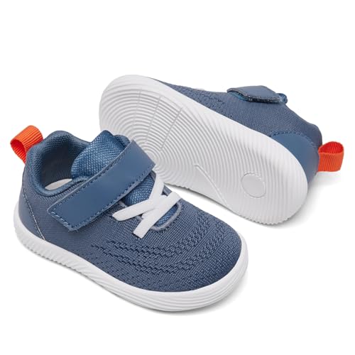 Image of MORENDL Toddler Sneakers Baby Boys & Girls Barefoot Shoes Lightweight Breathable Walking Running Tennis Athletic Sport Shoes