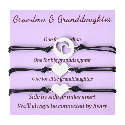 Image of YangQian Mothers Day Gifts for Women Mom Grandma Aunt and Niece Bracelet Gift Matching Bracelets Set for 2 /3 Mother Daughter Bracelet