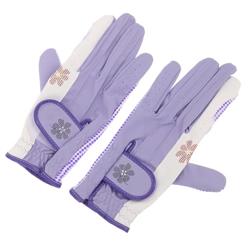 Moufles de golf femme respirantes et antidérapantes Mikinona taille 20 en violet