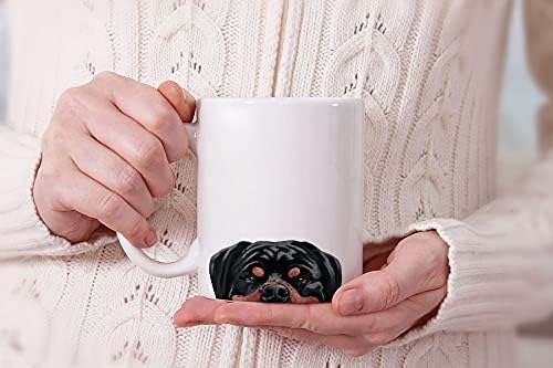 Miniatura 7 de MUGBREW Black Tan Rottweiler - Taza de café de cerámica para perro, 11 onzas