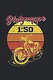  Blutgruppe 1;50 Moped DDR Motor: Notizbuch mit Inhaltsverzeichnis A5 6x9 Zoll Liniert Ossi Geschenk Osten DDR Moped Ostdeutschland Geschenke für Männer & Frauen