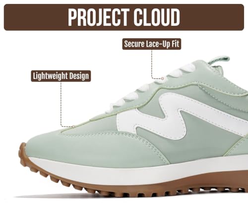 Image of Project Cloud Trendy Fashion Sneakers for Women 2026 - Memory Foam and Non-Slip Comfortable Casual Ladies Shoes for Womens Fashion Sneakers - Lightweight Lace-up Shoes (Lecco)