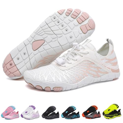 Image of Hike Barefoot Shoes for Women Men with Wide Toe Box, Healthy & Non-Slip Breathable Barefoot Water Shoes Beach Pool Aqua Swim Surf Hiking Walking Shoes