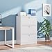 GangMei Metal Lateral File Cabinet with 3 Drawers,Wide Metal Filing Cabinet with Lock,Metal File Cabinet for Letter/Legal/A4, Assembly Required,White