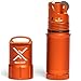 EXOTAC - titanLIGHT Evaporation-proof Fuel Lighter with Included Flint Starter for Emergency Kit, Hiking, Campfires, and Essential Supplies (Orange)