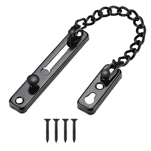 WUDQIJI Tür Sicherheitskette Türsicherung Kettenschloss Türkette Sicherheitsschloss Türverriegelungsschutzkette Edelstahl-Türkette Türkettenschloss mit Schraube für Innentüren und Fenster