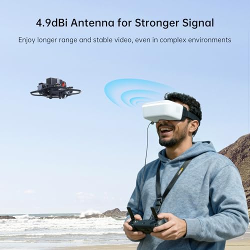Image of CADDXFPV Walksnail Goggles L, 1080p 4.5-Inch FPV Goggles, Head Tracking | Built-in DVR, swappable lenses for vision adjustment, 4.9dBi antenna, and 6-25.2V input for Walksnail Avatar HD VTX systems