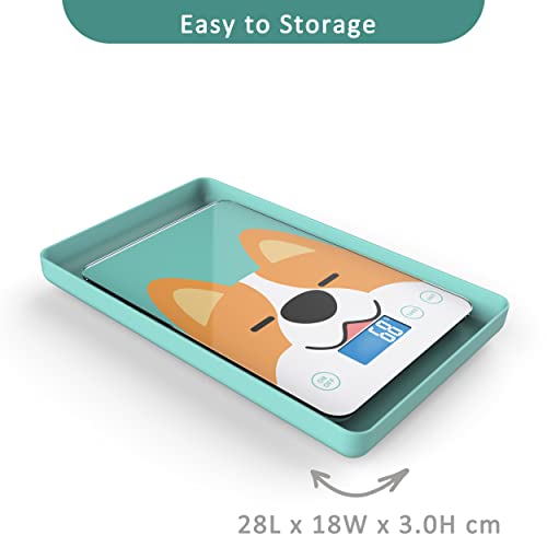 Pet Weight Scale For Newborn Cats And Puppies, 33Lbs With 1 Gram Accuracy, Designed For Pets Babies And Reptiles (Tiffany Blue) #TOP2