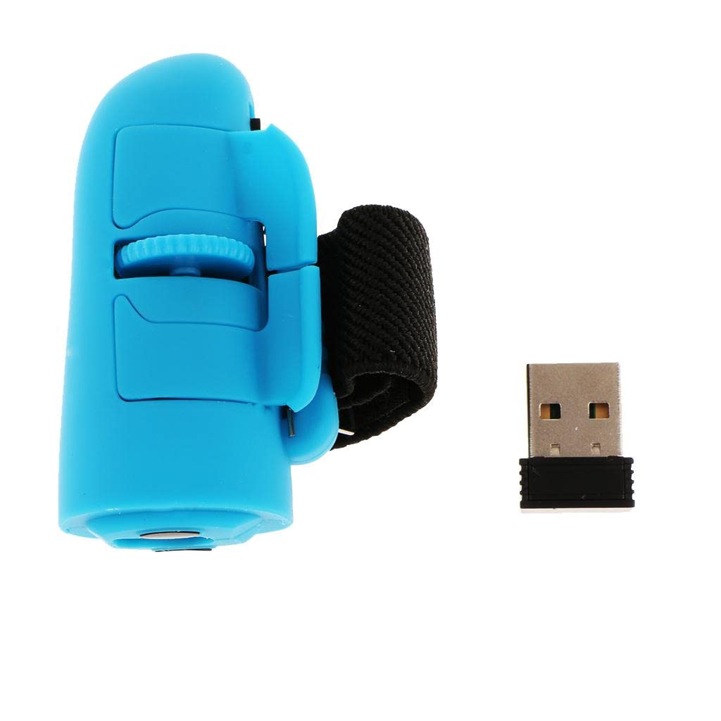 2.4GHz USB Wireless Finger Rings Optical Mouse 1200DPI for PC Laptop Desktop Blue-image-30
