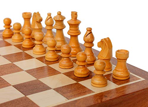 Stonkraft Wooden Chess Game Board Set With Magnetic Wood Pieces, 12 X 12 Inch #TOP3