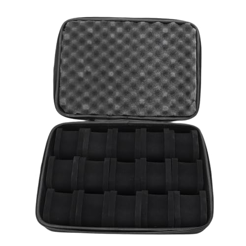 HuddleGlow Estuche Rígido para Proyector con 15 Ranuras para Guardar Relojes, Organizador Portátil para Relojes, Vitrina
