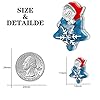 Yinsen Charmes en Argent Sterling 925 Bonhomme de neige et chapeau de Noël Charm Pendentif en forme Compatible avec Bracelet et Collier Pandora et Européens, Cadeaux Noël pour Femmes #5