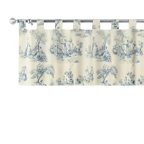 dekoria Kurzgardine mit Schlaufen Schal Gardine Dekoschal 130 x 40 cm Creme- blau dekoria Kurzgardine mit Schlaufen Schal Gardine Dekoschal 130 x 40 cm Creme- blau