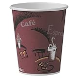 SOLO OF10BI-0041 Single-Sided Poly Paper Hot Cup, 10 oz. Capacity, Bistro (Case of 300)