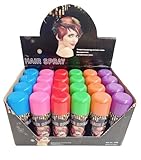 Temporary Hair Color Spray Birthday Party,New Year Party,Celebration 3OZ- Case (24 Cans) - 6 Colors