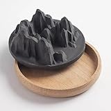 SINT Aroma Diffuser Diatomite Mountain Stone with Wooden Stand | Essential Oil Diffuser with Aromatherapy Fragrant Oil | Diffusers for Home, Oil Diffuser, Room Decor | Black, Fig Fragrance 10 ML