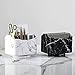 UnionBasic Rotating Desk Organizer, 360 Degree Desk Spinning Caddy, Desktop TV Guide/Mail/Media/Remote Controller Holder Organizer,Marble White