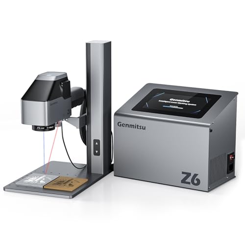 Genmitsu Z6 20W Grabador Láser de Fibra, Mayor Potencia de Fibra 15000mm/s Velocidad, Fuentes Duales de Diodo de 5W, Hos...