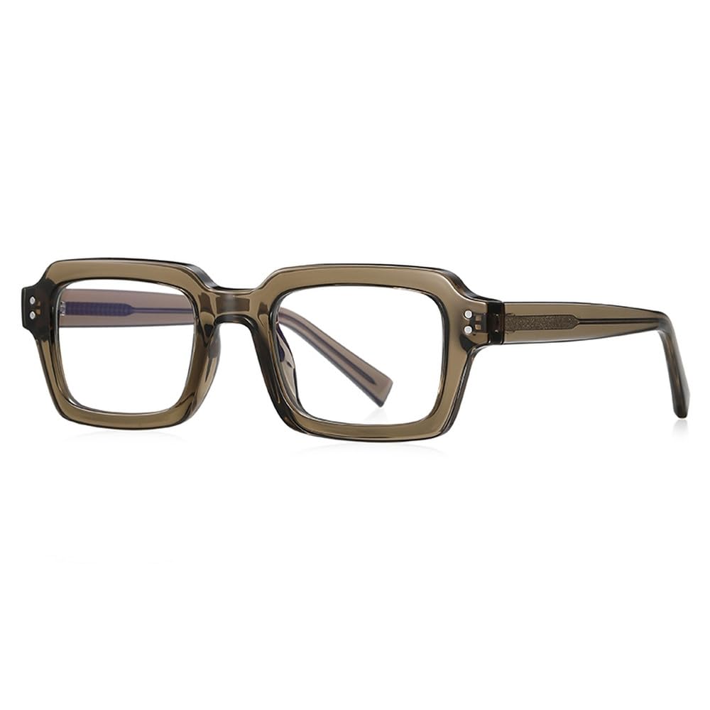 modne kwadratowe okulary z oprawką dla mężczyzn przezroczyste soczewki lekkie okulary dla kobiet octan unisex prezent
