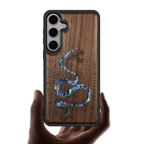 Coque bois Galaxy S25 Plus Carveit antichoc évite les rayures avec élégance