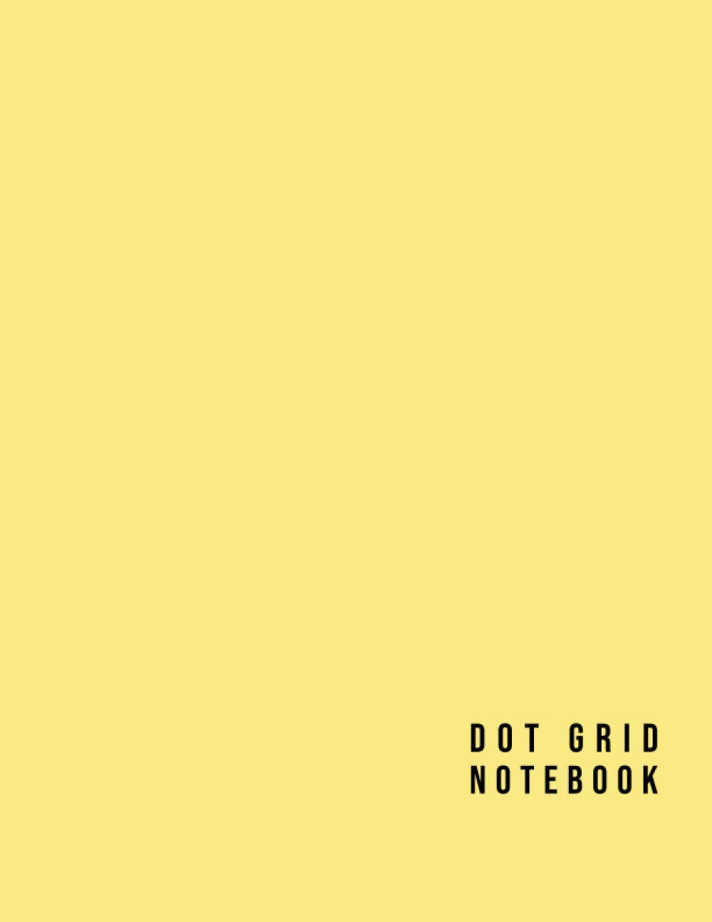 Dot Grid Notebook: Pale-Yellow Cover Grey Dotted Notebook 110 Pages Size (8.5 x 11 inches)
