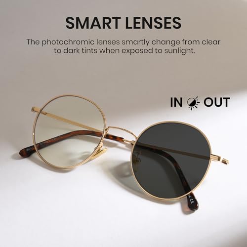 Image of Cyxus Blue Light Blocking Glasses Round Metal Frame Computer Glasses | Blue light blocking glasses featuring round metal frame, comfortable fit and versatile use for work, study and entertainment