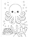 Under the Sea Coloring Book - 35 simple and bold designs for kids. Perforated pages for easy removal.