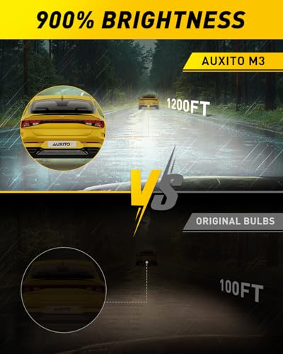 Image of AUXITO H4 Fog Bulb, 6500K White 33000LM Super Bright, Canbus Ready with Fan, Pack of 2