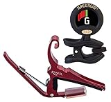 Snark ST-8 tuner Bundle with Kyser Red Quick Change Capo for 6-string guitars