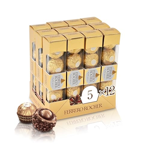 フェレロ ロシェ Ferrero Rocher ヘーゼルナッツ ミルクチョコレート チョコレート チョコ ギフト プレゼント 個包装 まとめ買い 詰め合わせ お菓子 5粒×12個/750g