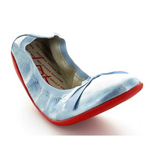 Les P'tites Bombes Ballerine Ella R Vernis Bleu Ciel
