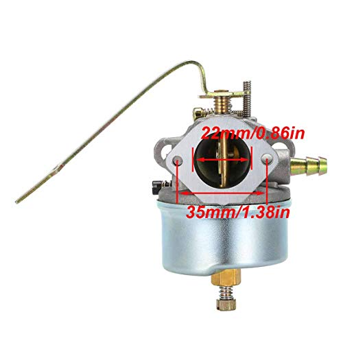 632615 Carburetor +30727 Air Filter/Spark Plug for Tecumseh 632589 632615 632208 631827 631068A Fits H30 H35 Engines with Gasket Carb - Thumbnail 2
