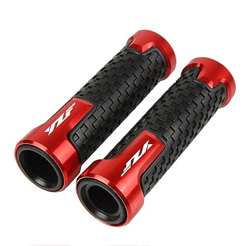 NIAGEUCVC Motorrad 7/8" 22mm Lenkergriffe 7/8 22MM Motorrad Lenker Griffe Hand Bar Griffe Für Y&AMAHA YZF R1 R3 R6 R15 R25 R125 R15 V3 1999-2019 Aluminium Zubehör(50)