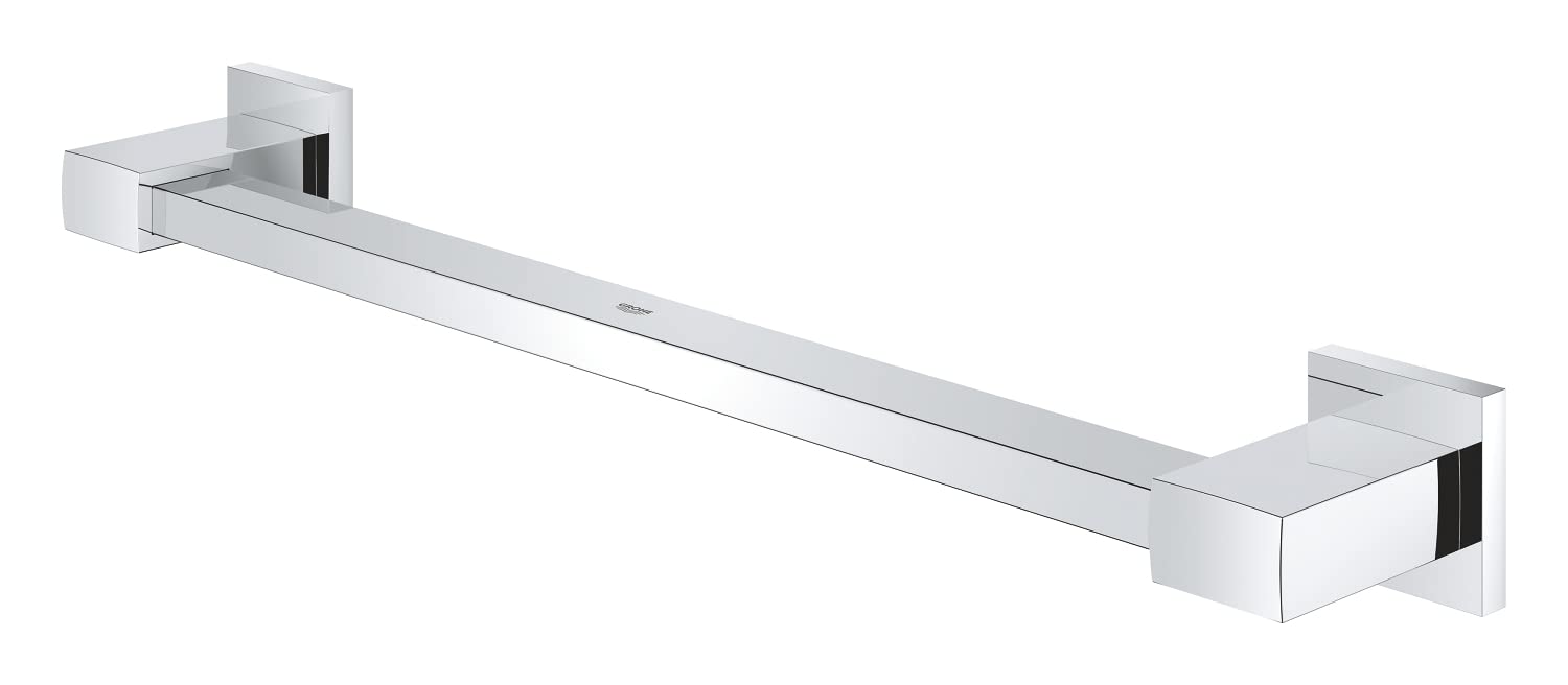 Grohe Start Cube QuickFix - Barra de agarre de 45cm, seguridad en ducha y bañera, cromo, para atornillar con QuickScrew, no pegamento, ref. 41095000