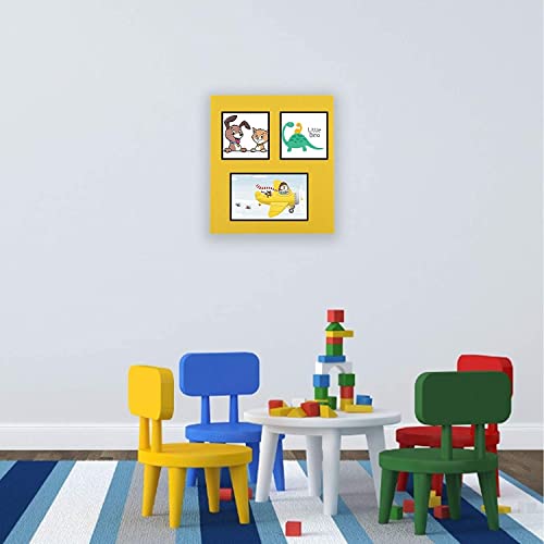 Image of Savita 5Pcs 10x9 Inch 3mm Thick Felt Sheets, Stiff Felt Hard Craft Fabric Squares for Kids DIY Crafts Patchwork Embroidery Sewing Crafting Project (Yellow)