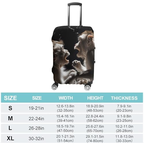 Travel Luggage Cover Elastic Suitcase Protector Anti-Scratch Washable Little Monkey Playing Luggage Sleeve Tsa Approved Carry on Covers Baggage Cover Fits 18-32 Inch Luggages2