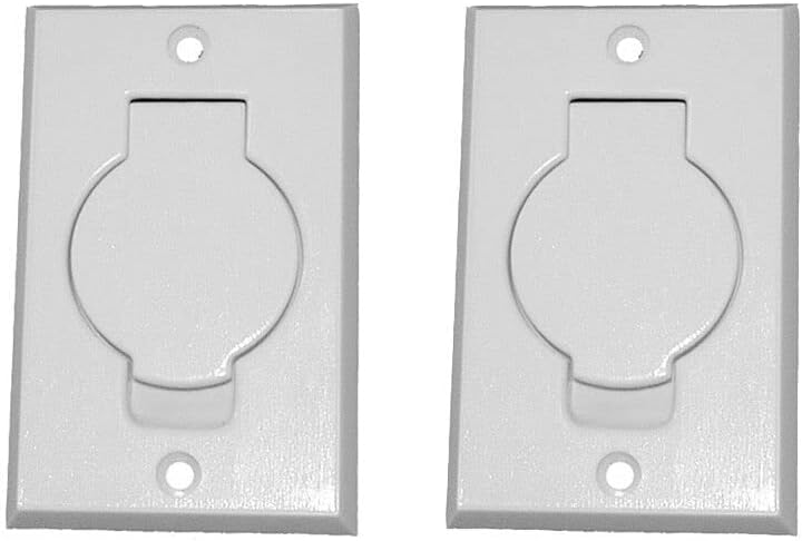 Replacement Part New Pack of 2 Central Vacuum White Inlet Valves White Round Door for Beam Central Vac