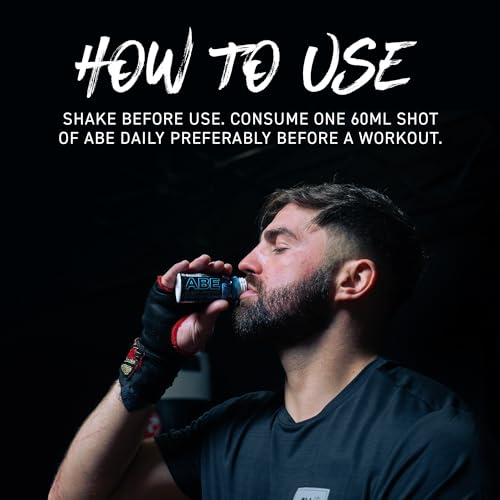 Applied Nutrition ABE Pre Workout Shot - All Black Everything Pre Workout Energy Shots, Physical Performance with Citrulline, Beta Alanine, Caffeine (Box 12 Units x 60ml) (Blue Lagoon)