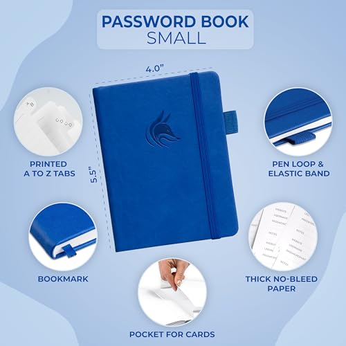 Clever Fox CFPB Password Book With Alphabetical Tabs. Internet Address Organizer Logbook. Small Pocket Password Keeper thumb #1