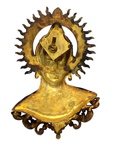 Image of ESPLANADE Brass Buddha Face Antique Wall Hanging | Wall Mount Buddha Face Idol Figurine | Home Room Decor | Multicolor - 15.5 inch Inches (Big Size)