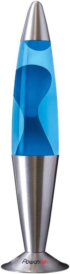 LETTUCE EAT ® Contemporary Lava Lamp Light Peaceful Motion Wax Liquid Relaxation Xmas Gift (Blue/Blue)