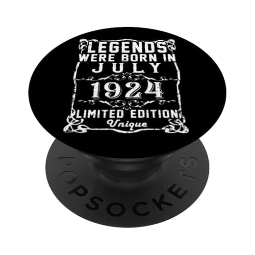 Cumpleaños Julio 1924 Edición Limitada Regalo Legend July PopSockets PopGrip Intercambiable