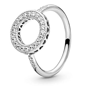 Pandora Jewelry Hearts of Pandora Halo Cubic Zirconia Ring in Sterling Silver