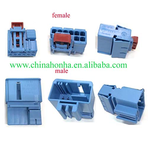 Davitu Cables, Adapters & Sockets - 1sets blue 8-pin car connector LED taillights harness modified plug 1K8 972 928 B1K8 972 718 B - (Color Name: Black)