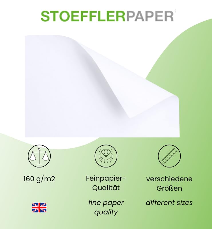Papier pour pochoir/traceur variété 111-160 160 g/m² - Rouleau de 914 mm x 25 m, gaine de 50 mm - Blanc des deux côtés - Papier fin sans bois pour pochoirs, design et artisanat