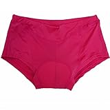 Minibaby Girls Bike Underwear Women 3D Gel Padded Bicycle Briefs Cycling Underpants Shorts (Rose Red)